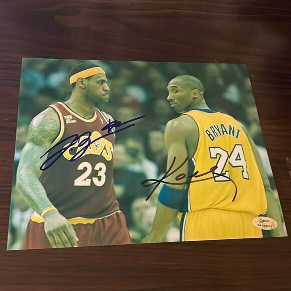 Other - - Lebron    James and Kobe Bryant autographed 8x10 photo